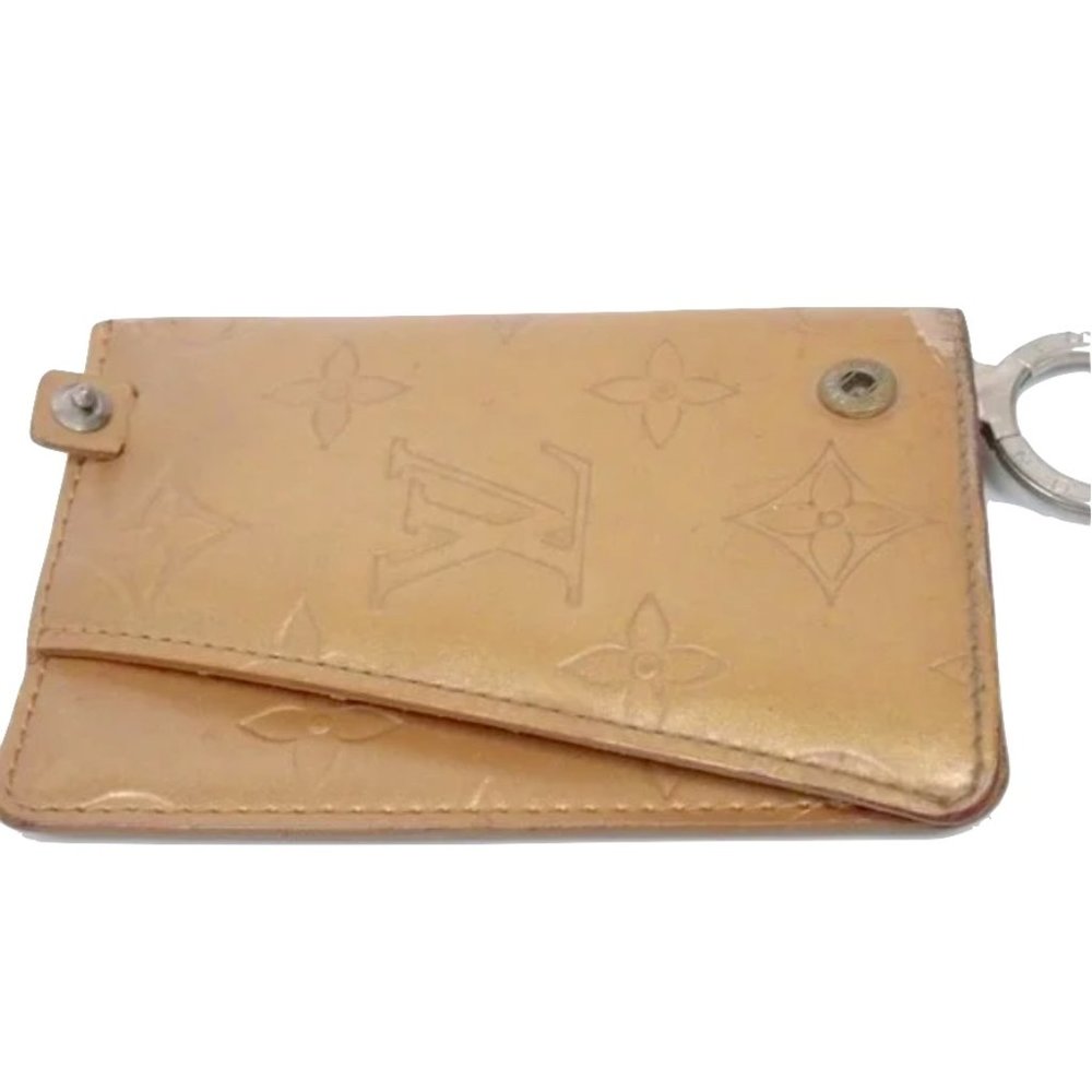 Auth LOUIS VUITTON Crochet Keyring Key Card Holder Case Wallet Handbag Companion